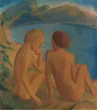 Erich Heckel, Zwei Frauen am Strand, 1921, Oil on canvas