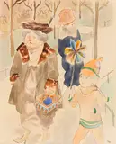 Rotkreuztante by George Grosz, Ca. 1924, Watercolor, sold Dec 2017