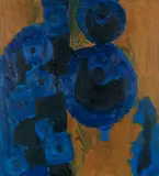 Goldblau by Ernst Wilhelm Nay, 1965, Oil on canvas, sold Dec 2017