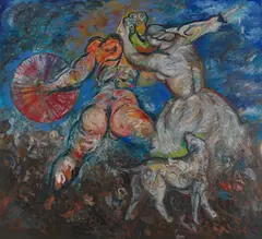 Sandro Chia, Der Hund und sein Meister, 1983, Oil on canvas