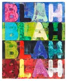 Mel Bochner, Blah, Blah, Blah, 2014, Acrylic