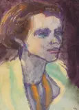 Emil Nolde, Portrait einer brünetten Frau, Um 1925, Watercolor