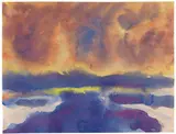 Emil Nolde, Meer mit Wolkenhimmel, Um 1930/1935, Watercolor