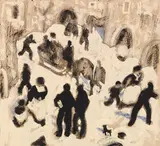 Alfons Walde, Im Winter, Wohl um 1925, Tempera