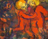 Emil Nolde, Spielende Kinder, 1938/1945, Gouache