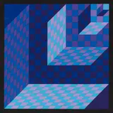AXO - NEW YORK by Victor Vasarely, 1972, Acrylic on panel, sold Dec 2017