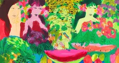 Walasse Ting, Ohne Titel, Wohl um 1986, Watercolor