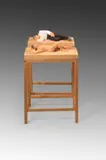 Stephan Balkenhol, Ohne Titel (Mann und Frau), 1997, Wooden sculpture