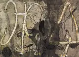 Neo Rauch, Ohne Titel (aus der Harz-Serie), Wohl 1991, Mixed media on canvas
