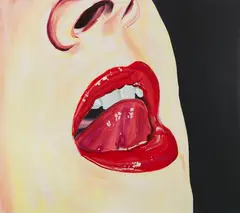 Mund V by Cornelius Völker, 2003, Oil on canvas, sold Dec 2017