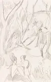 Schaukel by Ernst Ludwig Kirchner, 1912, Pencil drawing, sold Dec 2017