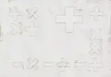 Herbert Zangs, Ohne Titel (Großes Plus-Minus-Bild)