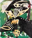 Jonathan Meese, Dampfkraft der Kunst (Du bist ein Tier), 2006, Mixed media on canvas