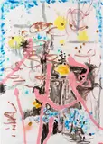 Daniel Richter, Ohne Titel, 1996, Aquarell, Gouache und Lackfarbe auf Papier