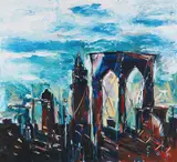 Detlev Foth, Brooklyn Bridge N.Y, 2001, Oil on canvas