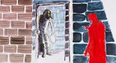 Ohne Titel by Daniel Richter, 2006, Mixed media, sold Dec 2017