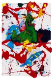 Ohne Titel by Sam Francis, 1989, Acrylic on paper, sold Dec 2017