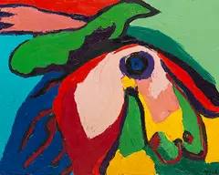 Komposition by Karel Appel, 1971, Oil on canvas, sold Dec 2017
