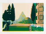 Andy Warhol, Details of Renaissance Paintings (Leonardo da Vinci, The Annunciation, 1472), 1984, Silkscreen in colors