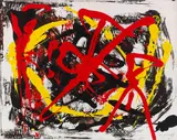 Ohne Titel (Aus der Serie: Pentagon) by A. R. Penck, Um 1981, Acrylic on canvas, sold Dec 2017