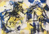 Fred Thieler, O.11.57 Mit gelben Flächen, 1957, Oil on canvas