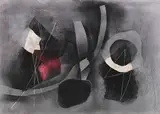 Fritz Winter, Ohne Titel, 1954, Öl auf Papier