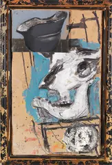 Stillleben mit Helm by Markus Lüpertz, 2011, Mixed media, sold Dec 2017