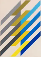 Anton Stankowski, Schrägsystem, 1988, Acrylic on canvas