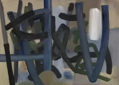 Verbindendes Grün by Fritz Winter, 1953, Oil, sold Dec 2017