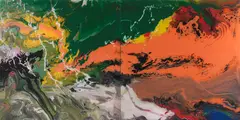 Flow by Gerhard Richter, 2013, on DIASEC mounted chromogenic-print on aluminium composite panel; unframed, sold Dec 2017