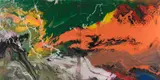 Gerhard Richter, Flow, 2013, lacquer on glass mounted on Alu Dibond