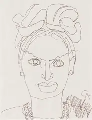 Ohne Titel by Alexander Calder, 1968, India ink drawing, sold Dec 2017
