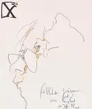 Horst Janssen, Ohne Titel (Selbstbildnis), 1982, Mixed media