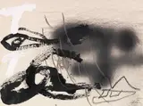 Antoni Tàpies, Esprai negre V, 1983, Mixed media