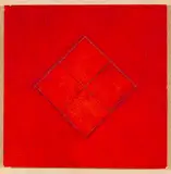 Gottfried Honegger, Ohne Titel (Tableau Relief in Red), Ca. 1964, Acrylic on cardboard