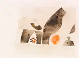 27. Jan. 64 by Julius Heinrich Bissier, 1964, Egg and oil tempera, sold Dec 2017
