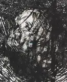 Arnulf Rainer, Ohne Titel (aus: Gesichter mit Goya), 1983, Gouache