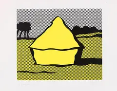 Yellow Haystack by Roy Lichtenstein, 1969, Silkscreen, sold Dec 2017