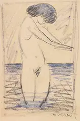 Otto Mueller, Badende, ca. 1911, Pastel