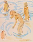 Drei Badende by Erich Heckel, 1923, Watercolor, sold Dec 2017