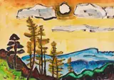 Landschaft by Karl Schmidt-Rottluff, Wohl 1962, Watercolor, sold Dec 2017