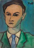 Helmut Kolle gen. vom Hügel, Tête d’homme, Wohl 1926, Oil