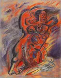 André Masson, Gilgamesch, 1972, Pastel