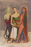 Frauengruppe by Karl Hofer, Um 1949/50, Oil on canvas, sold Dec 2017