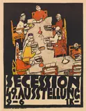 Egon Schiele, Secession 49. Ausstellung, 1918, Lithograph in colors