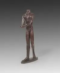 Schreitender auf längsovaler Platte by Hermann Blumenthal, 1929/30, Bronze, sold Dec 2017