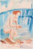 Erich Heckel, Badende, 1919, Watercolour and pencil drawing on wove paper