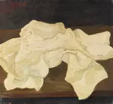 Josef Scharl, Gefaltetes weißes Tuch, 1933, Oil on canvas