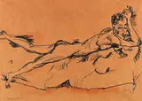 Max Pechstein, Bewegungsstudie 6, 1917, Pen and India ink drawing