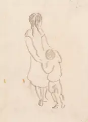 Kinder by August Macke, 1911, Pencil drawing, sold Dec 2017